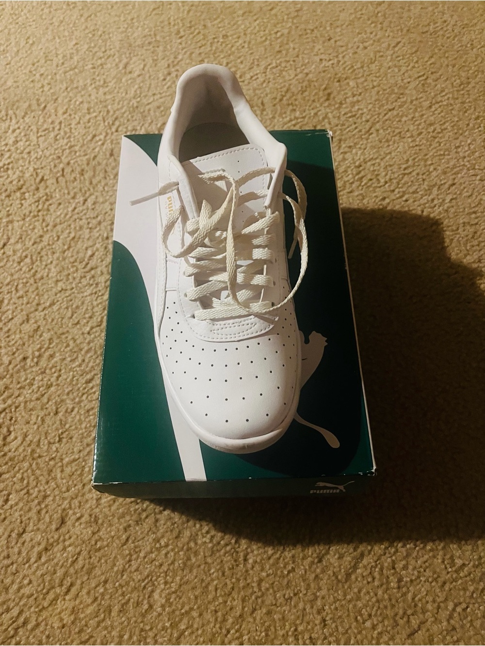 Puma GV Special Jr White with Gold Accents
